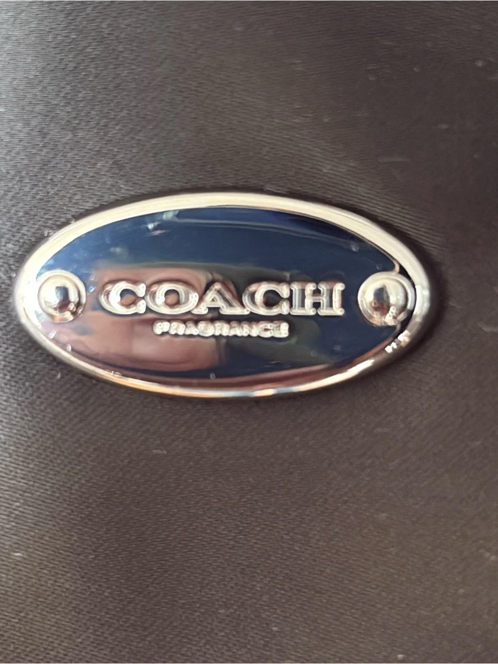 COACH Fragrance Black Tote Bag with Metallic Side Panels